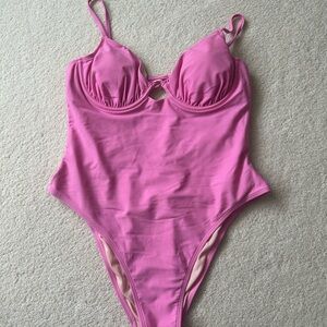 CUPSHE X STASSIE Oasis Ruched Underwire One Piece Swimsuit- Size L